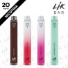 LIK BAR - Kit Assaggio Nuovi Gusti Flavor Nicotina 20 Sigaretta Elettronica Usa e Getta 1pz Per Gusto