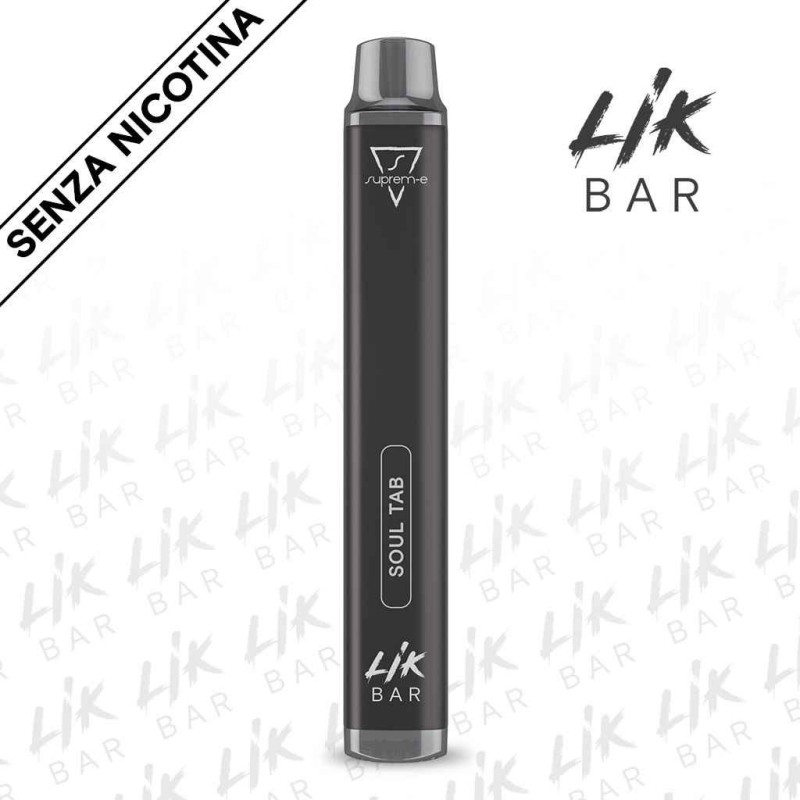 LIK BAR - Soul Tab Tabacco Senza Nicotina Sigaretta Usa e Getta 600 Puff By Suprem-E LIK BAR - Soul Tab Tabacco Senza Nicotina Sigaretta Usa e Getta 600 Puff By Suprem-E