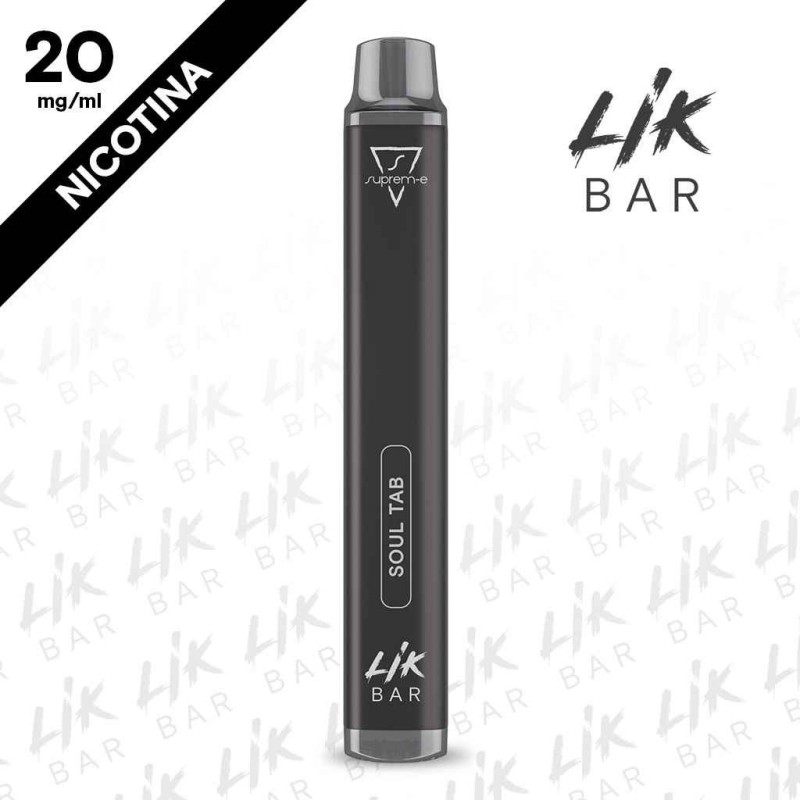 LIK BAR - Soul Tab Tabacco Nicotina 20 Sigaretta Usa e Getta 600 Puff By Suprem-e LIK BAR - Soul Tab Tabacco Nicotina 20 Sigaretta Usa e Getta 600 Puff By Suprem-e