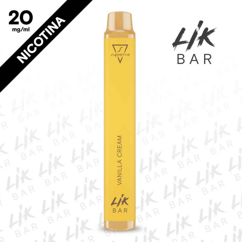 LIK BAR - Vanilla Cream - Nicotina 20 - Sigaretta Elettronica Usa e Getta By Suprem-e LIK BAR - Vanilla Cream - Nicotina 20 - Sigaretta Elettronica Usa e Getta By Suprem-e
