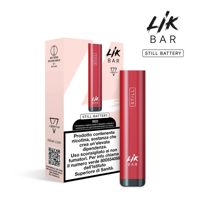 LIK BAR STILL BATTERY 400 mAh RED LIK BAR STILL BATTERY 400 mAh RED