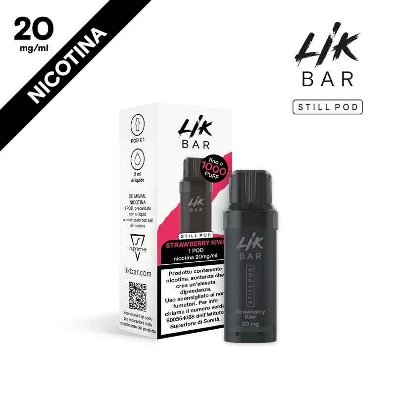 LIK BAR STILL POD - STRAWBERRY KIWI - NICOTINA 20 LIK BAR STILL POD - STRAWBERRY KIWI - NICOTINA 20