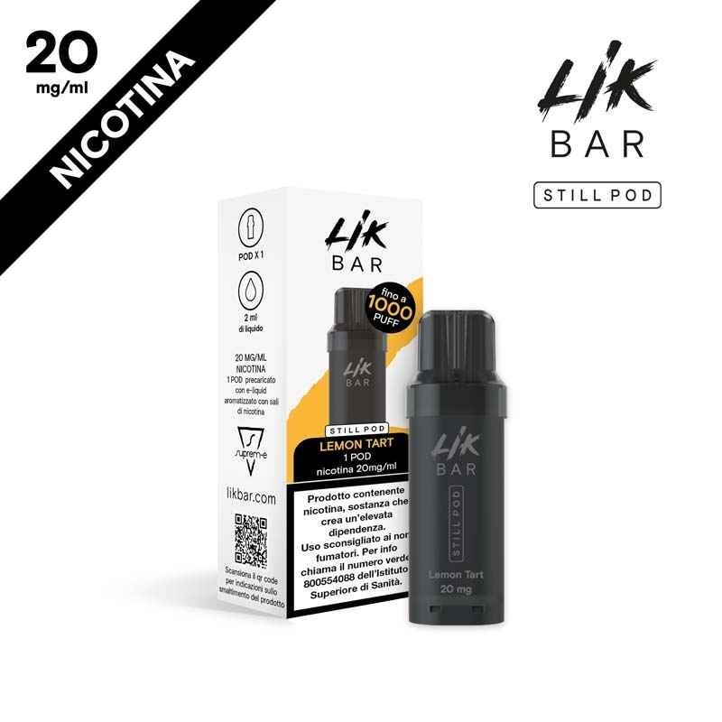 LIK BAR STILL POD - LEMON TART - NICOTINA 20 LIK BAR STILL POD - LEMON TART - NICOTINA 20