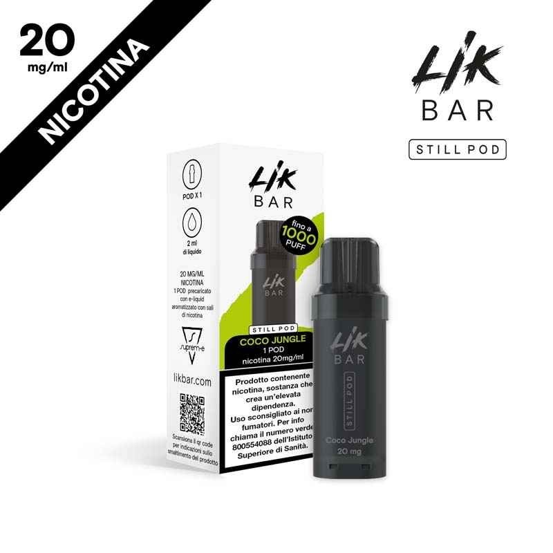 LIK BAR STILL POD - COCO JUNGLE - NICOTINA 20 LIK BAR STILL POD - COCO JUNGLE - NICOTINA 20