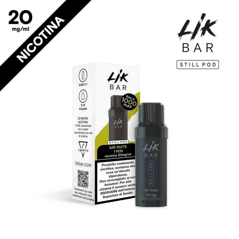 LIK BAR STILL POD - MR NUTS - NICOTINA 20 LIK BAR STILL POD - MR NUTS - NICOTINA 20