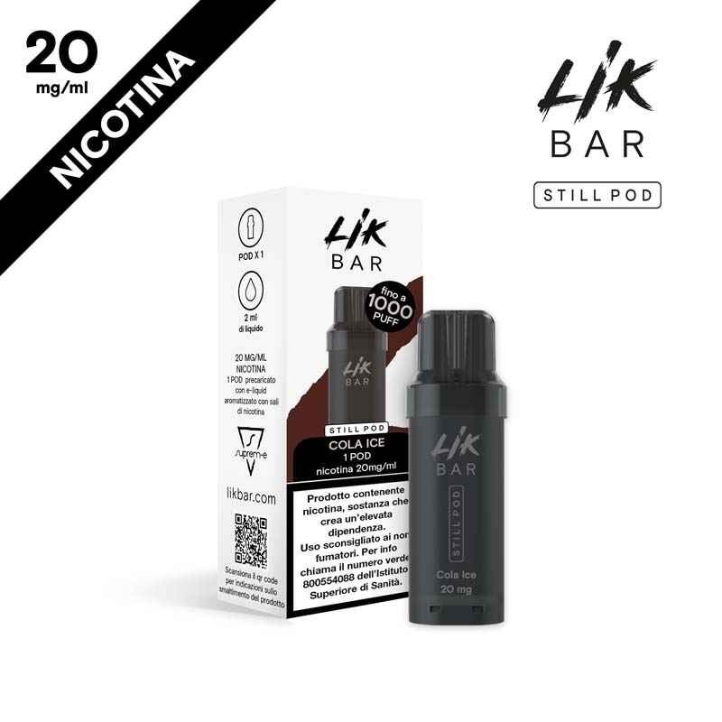 LIK BAR STILL POD - COLA ICE - NICOTINA 20 LIK BAR STILL POD - COLA ICE - NICOTINA 20